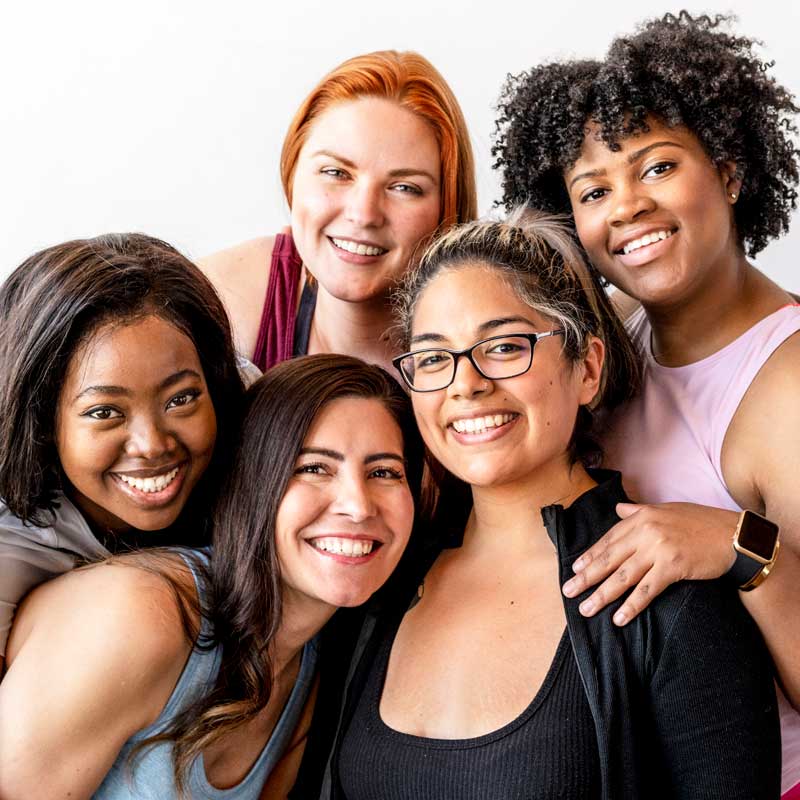diverse happy women to illustrate the decision to choose bioidentical hormones